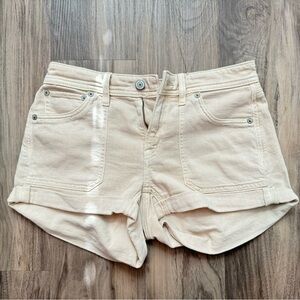 American Eagle Cream/Beige Denim Shorts (Never Worn)